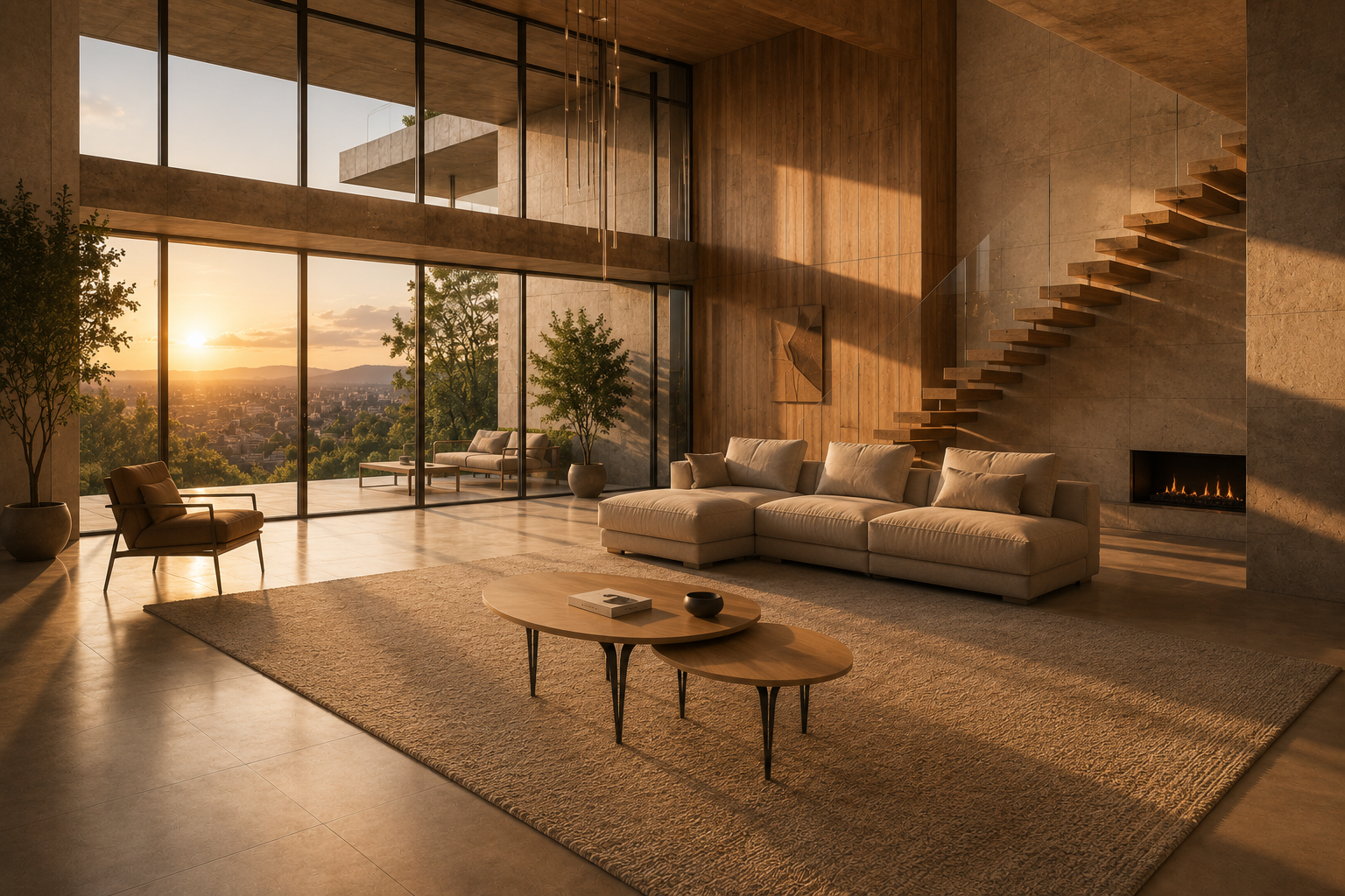 Mesa LAGGU em ambiente contemporâneo