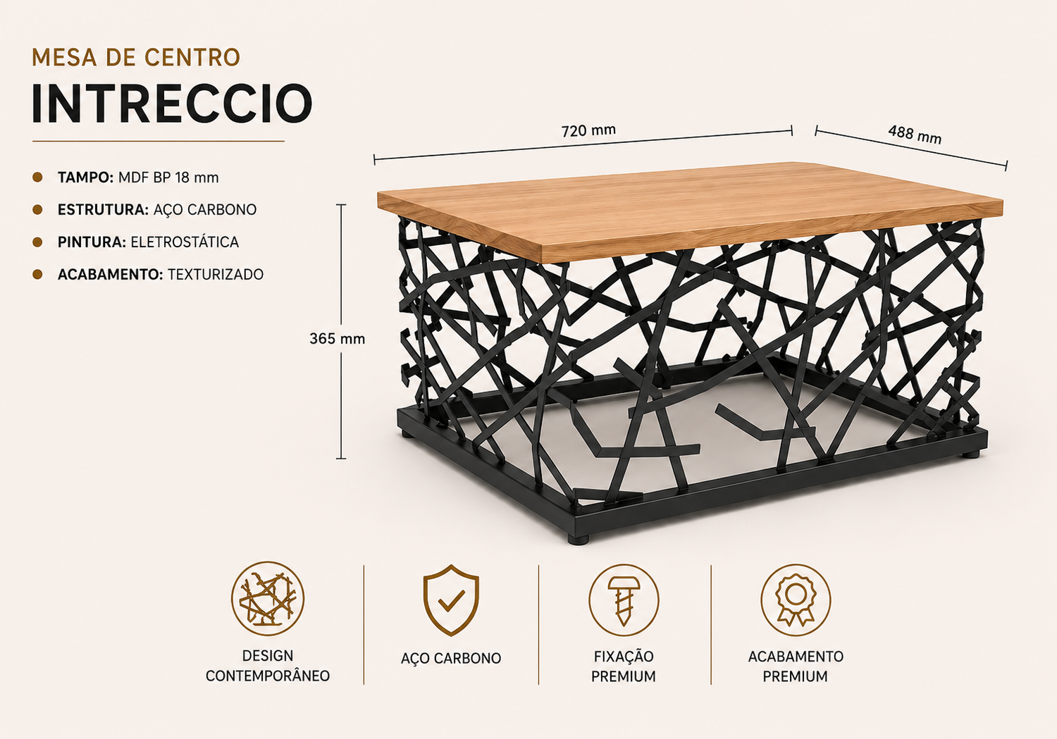 Mesa de Centro Intreccio - imagem 4
